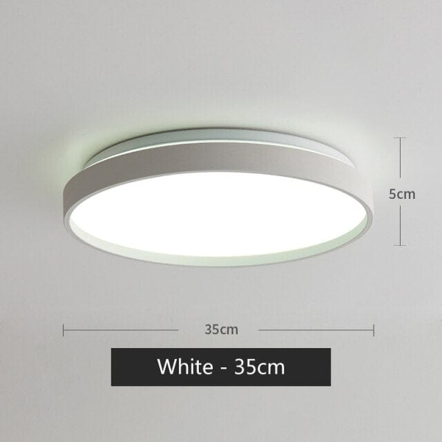 Plafonnier LED Glen, design métallique circulaire | Marco Lucetti Blanc - 35 cm / 27 - 48W / Chaude