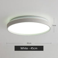 Plafonnier LED Glen, design métallique circulaire | Marco Lucetti Blanc - 45 cm / 27 - 48W / Chaude
