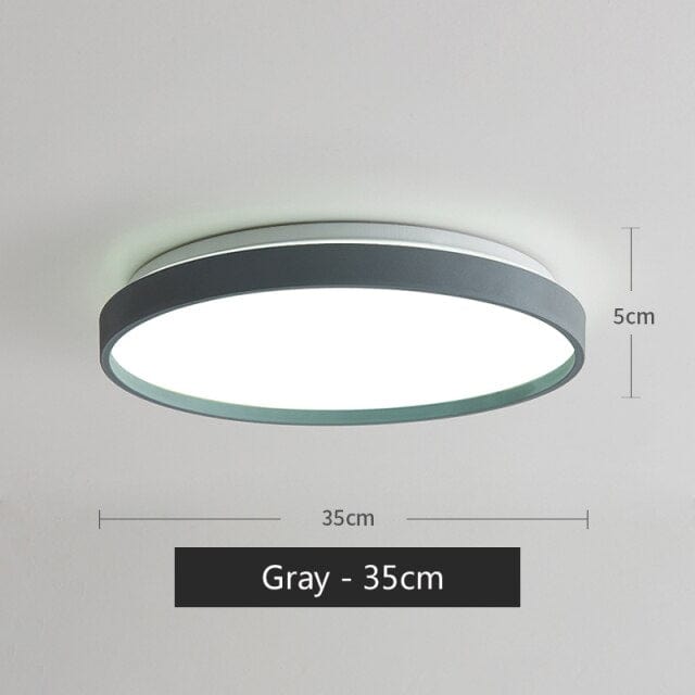 Plafonnier LED Glen, design métallique circulaire | Marco Lucetti Gris - 35 cm / 27 - 48W / Chaude