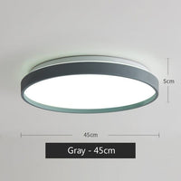 Plafonnier LED Glen, design métallique circulaire | Marco Lucetti Gris - 45 cm / 27 - 48W / Chaude