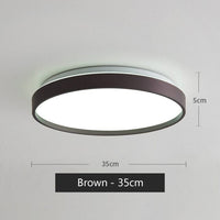 Plafonnier LED Glen, design métallique circulaire | Marco Lucetti Marron - 35 cm / 27 - 48W / Chaude