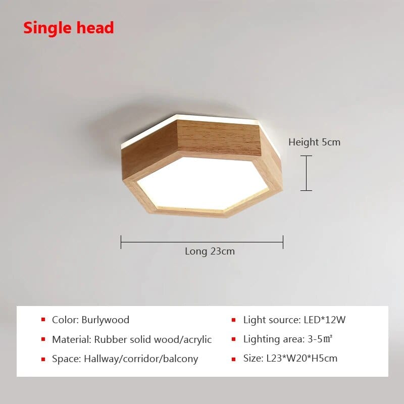 Plafonnier LED Grain de bois Chic | Marco Lucetti A / Lumière chaude