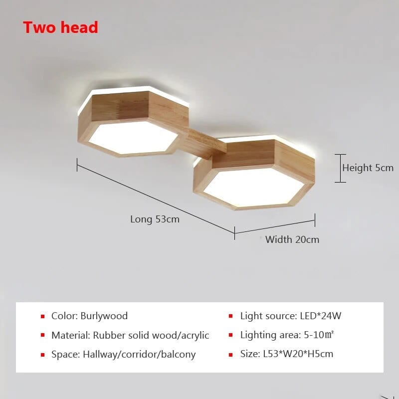 Plafonnier LED Grain de bois Chic | Marco Lucetti B / Lumière chaude