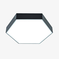 Plafonnier LED Noir en Forme d'Hexagone