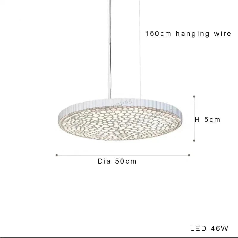 Plafonnier LED Hive : Minimaliste, Créatif et Élégant | Marco Lucetti Suspension 50cm / Dimmable / Brun