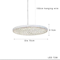 Plafonnier LED Hive : Minimaliste, Créatif et Élégant | Marco Lucetti Suspension 75cm / Dimmable / Brun