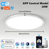 Plafonnier LED Intelligent 3 Couleurs avec Télécommande Tuya App - Smart Lighting | Marco Lucetti