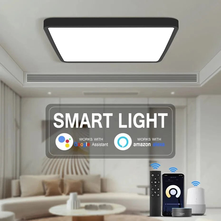 Plafonnier LED Intelligent 3 Couleurs avec Télécommande Tuya App - Smart Lighting | Marco Lucetti