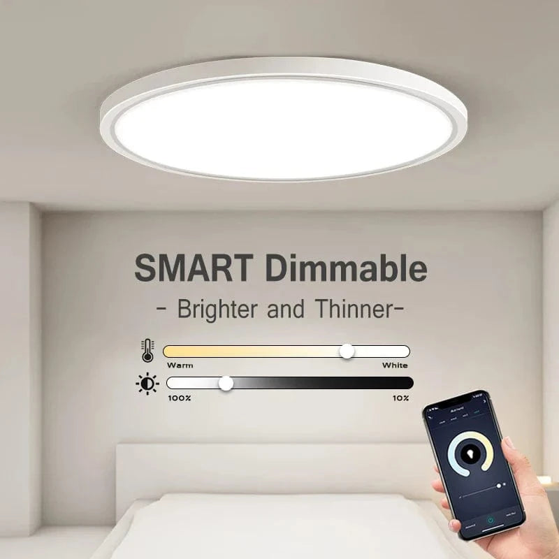 Plafonnier LED Intelligent 3 Couleurs avec Télécommande Tuya App - Smart Lighting | Marco Lucetti
