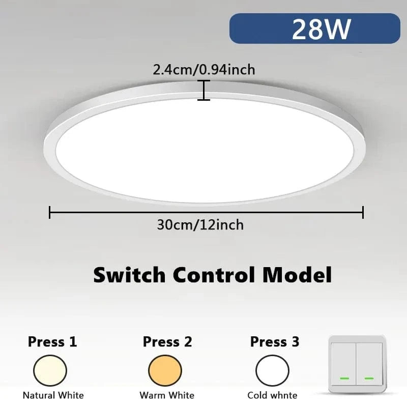 Plafonnier LED Intelligent 3 Couleurs avec Télécommande Tuya App - Smart Lighting | Marco Lucetti Aiquement le contrôle de commutation 3