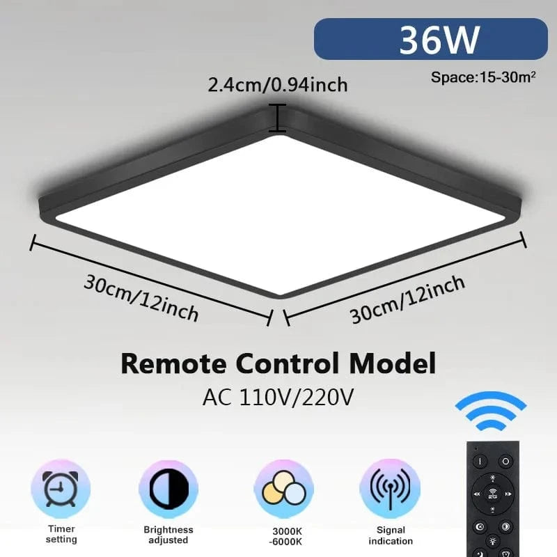 Plafonnier LED Intelligent 3 Couleurs avec Télécommande Tuya App - Smart Lighting | Marco Lucetti Télécommande 2,4 G 1