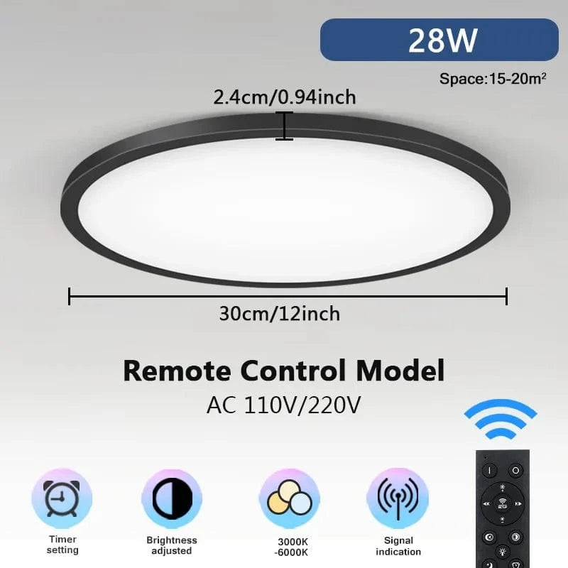 Plafonnier LED Intelligent 3 Couleurs avec Télécommande Tuya App - Smart Lighting | Marco Lucetti Télécommande 2,4 G 2