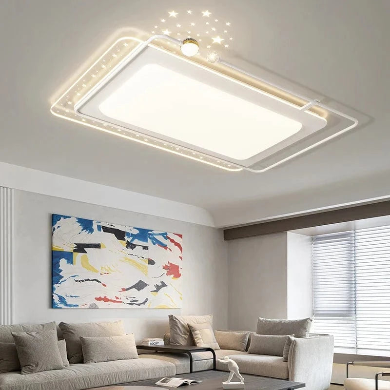 Plafonnier LED Intelligent avec Éclairage Étoilé Nordique et Télécommande | Marco Lucetti