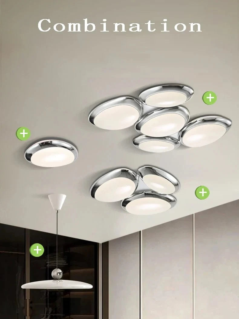 Plafonnier LED Intelligent : Design Moderne en Forme de Galets - Édition 2024 | Marco Lucetti