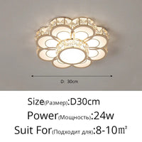 Plafonnier LED Intelligent Fleur de Cristal Moderne | Marco Lucetti