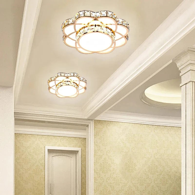 Plafonnier LED Intelligent Fleur de Cristal Moderne | Marco Lucetti