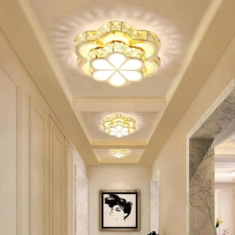 Plafonnier LED Intelligent Fleur de Cristal Moderne | Marco Lucetti