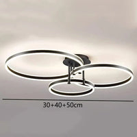 Plafonnier LED intelligent nordique pour une décoration de maison moderne. | Marco Lucetti Noir 30 40 50cm / Gradation à distance RC