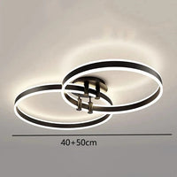 Plafonnier LED intelligent nordique pour une décoration de maison moderne. | Marco Lucetti Noir 40 50cm / Gradation à distance RC