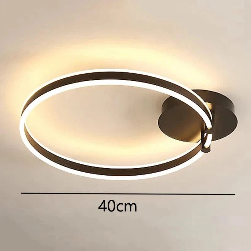 Plafonnier LED intelligent nordique pour une décoration de maison moderne. | Marco Lucetti Noir 40cm / Gradation à distance RC