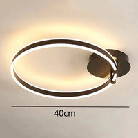 Plafonnier LED intelligent nordique pour une décoration de maison moderne. | Marco Lucetti Noir 40cm / Gradation à distance RC