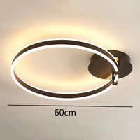 Plafonnier LED intelligent nordique pour une décoration de maison moderne. | Marco Lucetti Noir 60cm / Gradation à distance RC