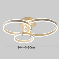 Plafonnier LED intelligent nordique pour une décoration de maison moderne. | Marco Lucetti Or 30 40 50cm / Gradation à distance RC