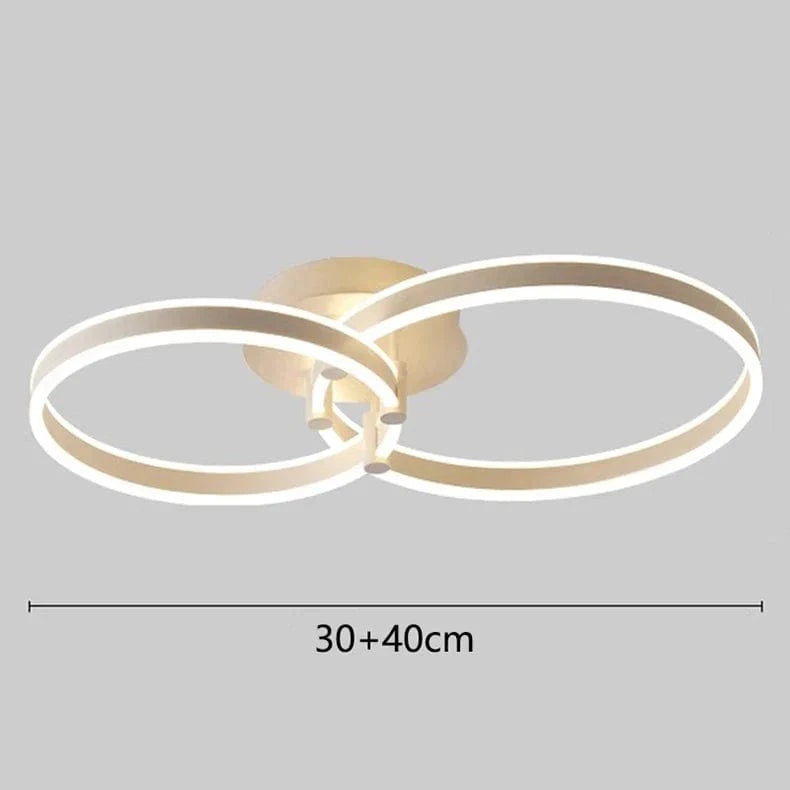 Plafonnier LED intelligent nordique pour une décoration de maison moderne. | Marco Lucetti Or 30 40cm / Gradation à distance RC
