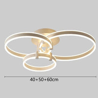 Plafonnier LED intelligent nordique pour une décoration de maison moderne. | Marco Lucetti Or 40 50 60cm / Gradation à distance RC