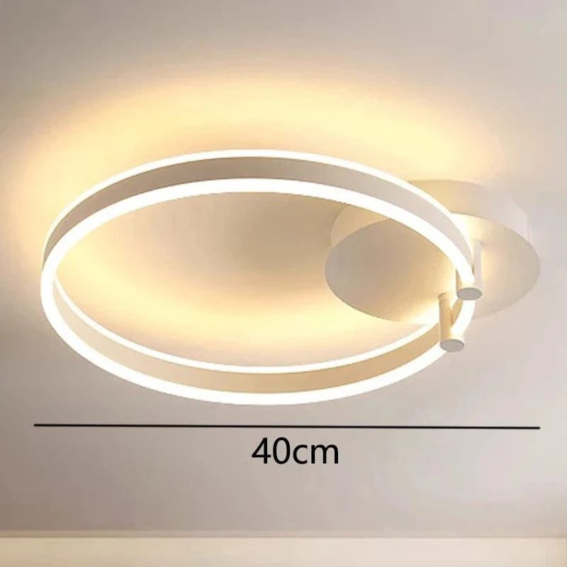 Plafonnier LED intelligent nordique pour une décoration de maison moderne. | Marco Lucetti Or 40cm / Gradation à distance RC
