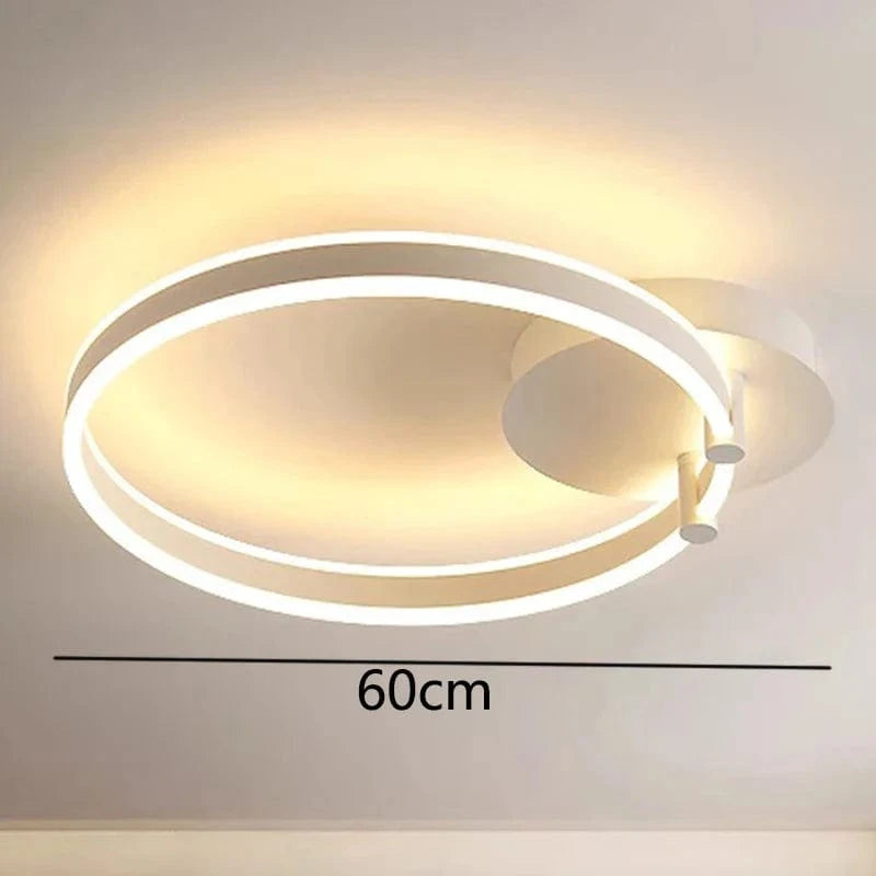 Plafonnier LED intelligent nordique pour une décoration de maison moderne. | Marco Lucetti Or 60cm / Gradation à distance RC