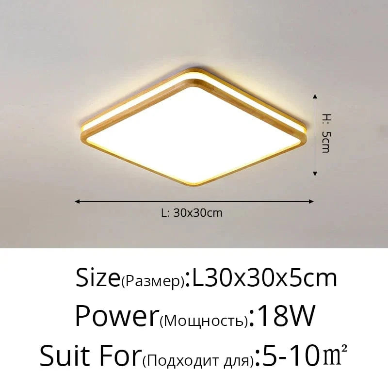 Plafonnier LED intelligently simple rectangulaire nordique et moderne. | Marco Lucetti Carré L30x30cm 18W / Blanc froid