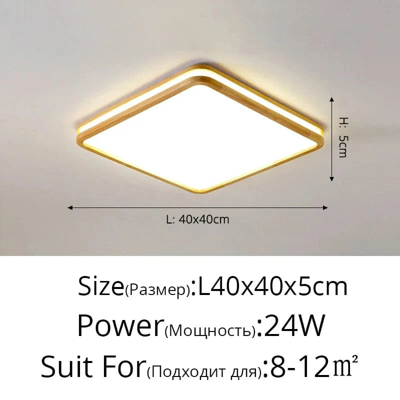 Plafonnier LED intelligently simple rectangulaire nordique et moderne. | Marco Lucetti Carré L40x40cm 24W / Blanc froid