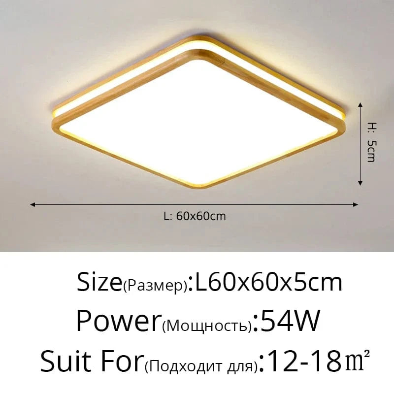 Plafonnier LED intelligently simple rectangulaire nordique et moderne. | Marco Lucetti Carré L60x60cm 54W / Blanc froid