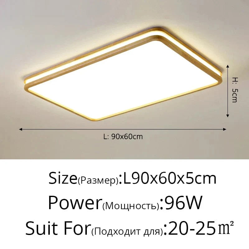 Plafonnier LED intelligently simple rectangulaire nordique et moderne. | Marco Lucetti Carré L90x60cm 96W / Blanc froid