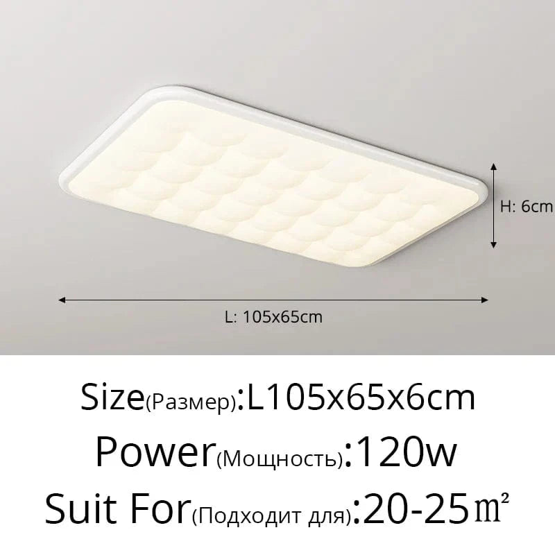 Plafonnier LED Intérieur Créatif pour un Éclairage Fantaisiste | Marco Lucetti Blanc 105X65cm / Luminosité variable