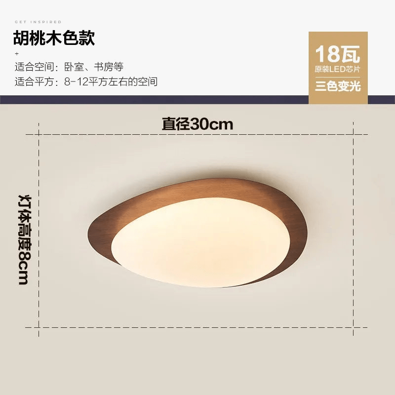 Plafonnier LED japonais en bois de qualité supérieure | Marco Lucetti