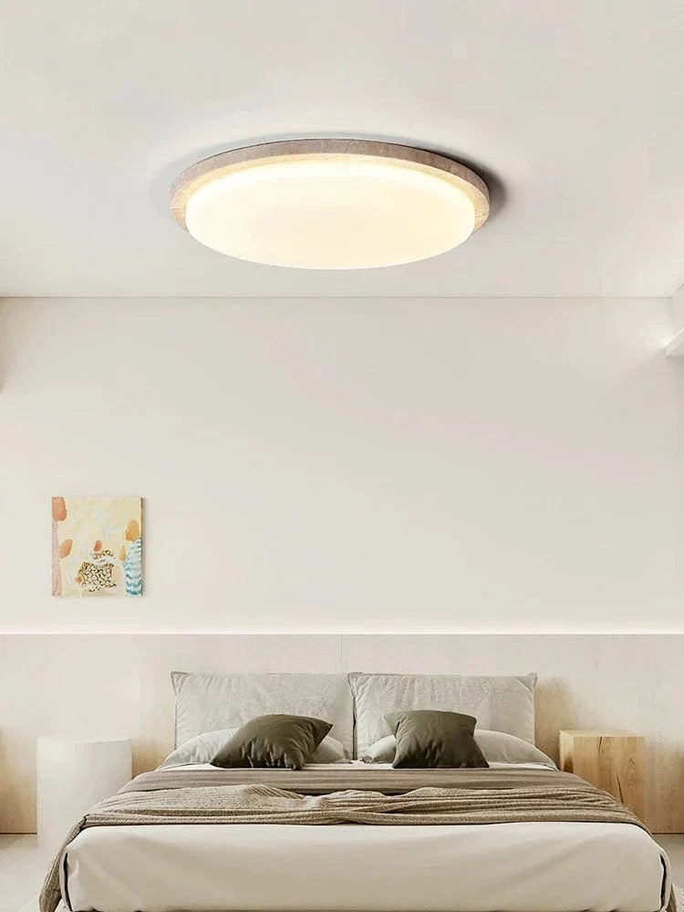 Plafonnier LED Japonais en Pierre de Grotte - Style Wabi-Sabi | Marco Lucetti