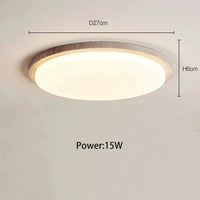 Plafonnier LED Japonais en Pierre de Grotte - Style Wabi-Sabi | Marco Lucetti 27 cm / 3 changements de couleur