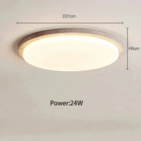 Plafonnier LED Japonais en Pierre de Grotte - Style Wabi-Sabi | Marco Lucetti 31 cm / 3 changements de couleurs