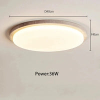 Plafonnier LED Japonais en Pierre de Grotte - Style Wabi-Sabi | Marco Lucetti 40 cm / 3 changements de couleur