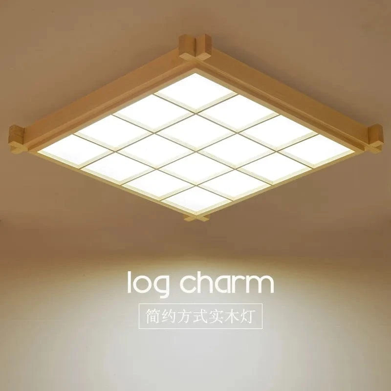 Plafonnier LED Japonais Woodskin Ultra-mince | Marco Lucetti