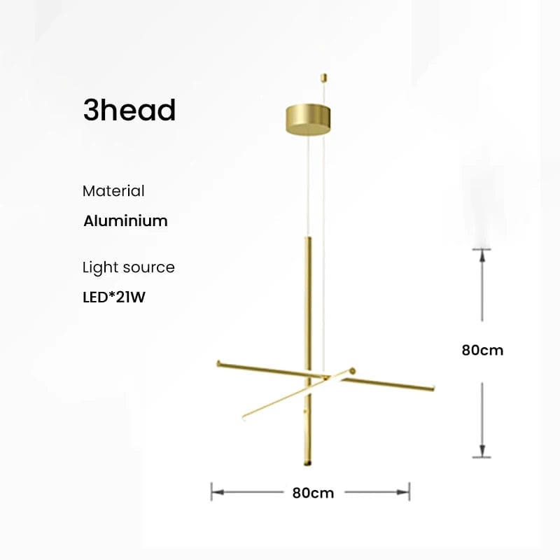 Plafonnier LED linéaire moderne "Made in Italy" pour décoration haut de gamme de l'hôtel et de la salle à manger | Marco Lucetti