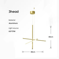 Plafonnier LED linéaire moderne "Made in Italy" pour décoration haut de gamme de l'hôtel et de la salle à manger | Marco Lucetti