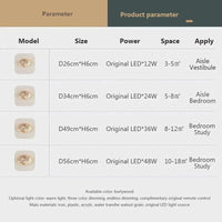 Plafonnier LED Lunaire en Bois | Marco Lucetti