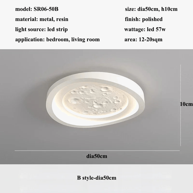 Plafonnier LED Lunaire Moderne en Résine - Décoratif | Marco Lucetti