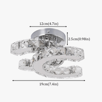 Plafonnier LED Luxe Cristal & Acier. | Marco Lucetti