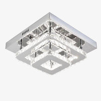 Plafonnier LED Luxe Cristal & Miroir Square | Marco Lucetti Froide