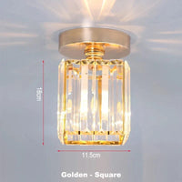 Plafonnier LED Luxe Cristal pour Salon | Marco Lucetti Carré doré