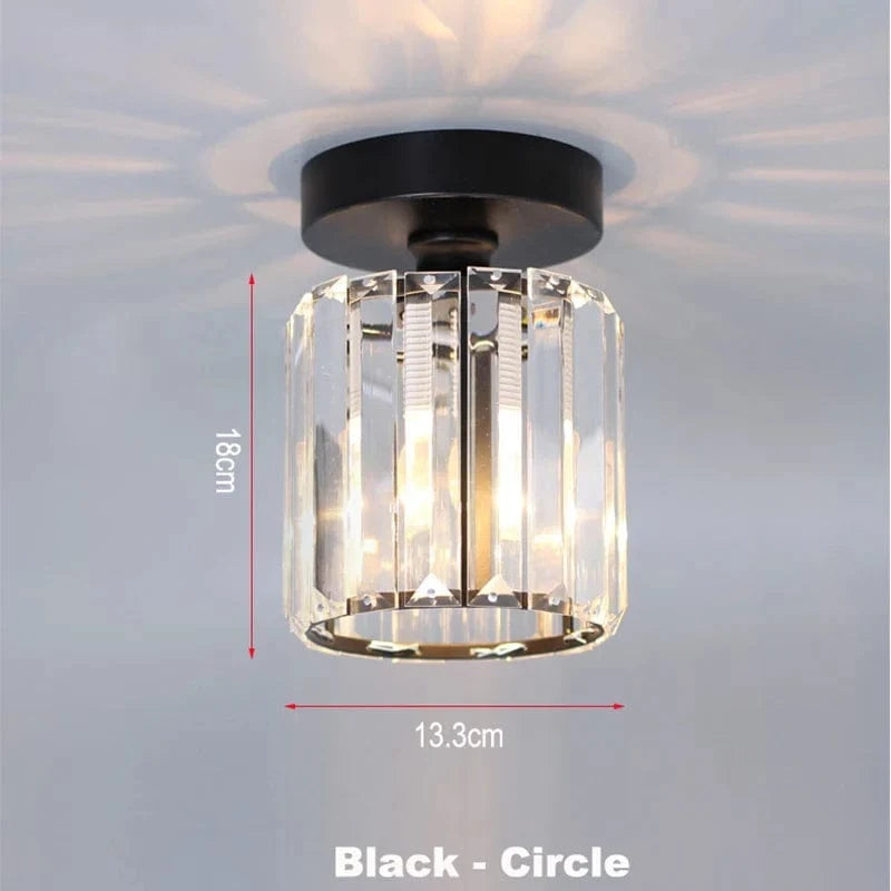 Plafonnier LED Luxe Cristal pour Salon | Marco Lucetti Cercle noir